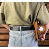 imageTOPACC 2 Pack Western Belts for Men Women Without Buckle Cowgirl Cowboy Belt Strap 15quotD Blackdark Brown