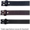 imageTOPACC 2 Pack Western Belts for Men Women Without Buckle Cowgirl Cowboy Belt Strap 15quotD Blackdark Brown
