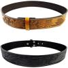 imageTOPACC 2 Pack Western Belts for Men Women Without Buckle Cowgirl Cowboy Belt Strap 15quotF Blackbrown