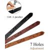 imageTOPACC 2 Pack Western Belts for Men Women Without Buckle Cowgirl Cowboy Belt Strap 15quotF Blackbrown