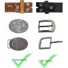 imageTOPACC 2 Pack Western Belts for Men Women Without Buckle Cowgirl Cowboy Belt Strap 15quotF Blackbrown