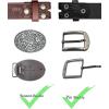 imageTOPACC 2 Pack Western Belts for Men Women Without Buckle Cowgirl Cowboy Belt Strap 15quotG Blackdark Brown