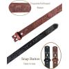imageTOPACC 2 Pack Western Belts for Men Women Without Buckle Cowgirl Cowboy Belt Strap 15quotG Blackdark Brown