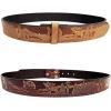 imageTOPACC 2 Pack Western Belts for Men Women Without Buckle Cowgirl Cowboy Belt Strap 15quotLight Browndark Brown