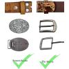 imageTOPACC 2 Pack Western Belts for Men Women Without Buckle Cowgirl Cowboy Belt Strap 15quotLight Browndark Brown