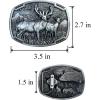 imageTOPACC Deer Belt Buckle Western Cowboy Belt Buckle 15 in Novelty Belt Buckle for Men Women CowgirlAntisilver
