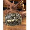 imageTOPACC Deer Belt Buckle Western Cowboy Belt Buckle 15 in Novelty Belt Buckle for Men Women CowgirlBronze