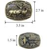 imageTOPACC Deer Belt Buckle Western Cowboy Belt Buckle 15 in Novelty Belt Buckle for Men Women CowgirlBronze
