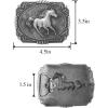 imageTOPACC Deer Belt Buckle Western Cowboy Belt Buckle 15 in Novelty Belt Buckle for Men Women CowgirlSilver