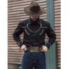 imageTOPACC Genuine Leather Western Belts for Womens Mens Cowboy Cowgirl Belts For Jeans Pants Rodeo OutfitGenuine Leather01