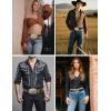 imageTOPACC Genuine Leather Western Belts for Womens Mens Cowboy Cowgirl Belts For Jeans Pants Rodeo OutfitGenuine Leather03