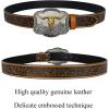 imageTOPACC Genuine Leather Western Belts for Womens Mens Cowboy Cowgirl Belts For Jeans Pants Rodeo OutfitGenuine Leather06