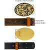 imageTOPACC Genuine Leather Western Belts for Womens Mens Cowboy Cowgirl Belts For Jeans Pants Rodeo OutfitGenuine Leather09