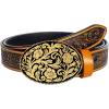 imageTOPACC Genuine Leather Western Belts for Womens Mens Cowboy Cowgirl Belts For Jeans Pants Rodeo OutfitGenuine Leather09