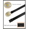 imageTOPACC Genuine Leather Western Belts for Womens Mens Cowboy Cowgirl Belts For Jeans Pants Rodeo OutfitGenuine Leather10