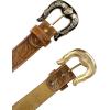 imageTOPACC Genuine Leather Western Belts for Womens Mens Cowboy Cowgirl Belts For Jeans Pants Rodeo OutfitGenuine Leather12