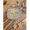 imageTOPACC Western Belt Buckle for Men Women Cowboy Cowgirl Rodeo Longhorn Buckle 15 Inches Novelty Belt BuckleGold