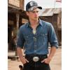 imageTOPACC Western Trucker Hat for Men Women Vintage Cowboy Country Hats Cute Baseball Cap for Western OutfitA Black