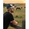 imageTOPACC Western Trucker Hat for Men Women Vintage Cowboy Country Hats Cute Baseball Cap for Western OutfitB Black