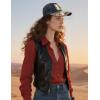 imageTOPACC Western Trucker Hat for Men Women Vintage Cowboy Country Hats Cute Baseball Cap for Western OutfitB Black