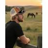 imageTOPACC Western Trucker Hat for Men Women Vintage Cowboy Country Hats Cute Baseball Cap for Western OutfitC Brown