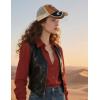 imageTOPACC Western Trucker Hat for Men Women Vintage Cowboy Country Hats Cute Baseball Cap for Western OutfitC Brown