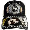 imageTOPACC Western Trucker Hat for Men Women Vintage Cowboy Country Hats Cute Baseball Cap for Western OutfitE Black