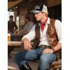 imageTOPACC Western Trucker Hat for Men Women Vintage Cowboy Country Hats Cute Baseball Cap for Western OutfitE Black