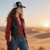 imageTOPACC Western Trucker Hat for Men Women Vintage Cowboy Country Hats Cute Baseball Cap for Western OutfitG Black