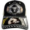 imageTOPACC Western Trucker Hat for Men Women Vintage Cowboy Country Hats Cute Baseball Cap for Western OutfitG Black