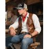 imageTOPACC Western Trucker Hat for Men Women Vintage Cowboy Country Hats Cute Baseball Cap for Western OutfitH Black