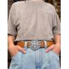 imageTOPACC Womens Mens Western Belt Cowboy Cowgirl Country Belt for Jeans Pants Rodeo OutfitA Brown