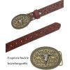 imageTOPACC Womens Mens Western Belt Cowboy Cowgirl Country Belt for Jeans Pants Rodeo OutfitB Brown