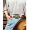 imageTOPACC Womens Mens Western Belt Cowboy Cowgirl Country Belt for Jeans Pants Rodeo OutfitB Brown