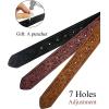 imageTOPACC Womens Mens Western Belt Cowboy Cowgirl Country Belt for Jeans Pants Rodeo OutfitB Brown
