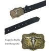 imageTOPACC Womens Mens Western Belt Cowboy Cowgirl Country Belt for Jeans Pants Rodeo OutfitC Black