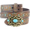 imageTOPACC Womens Mens Western Belt Cowboy Cowgirl Country Belt for Jeans Pants Rodeo OutfitD Brown