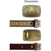 imageTOPACC Womens Mens Western Belt Cowboy Cowgirl Country Belt for Jeans Pants Rodeo OutfitE Brown