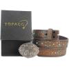 imageTOPACC Womens Mens Western Belt Cowboy Cowgirl Country Belt for Jeans Pants Rodeo OutfitF Brown