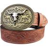 imageTOPACC Womens Mens Western Belt Cowboy Cowgirl Country Belt for Jeans Pants Rodeo OutfitB Brown