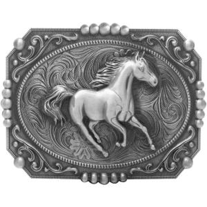imageTOPACC Deer Belt Buckle Western Cowboy Belt Buckle 15 in Novelty Belt Buckle for Men Women CowgirlSilver