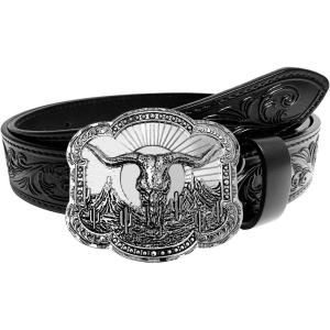 imageTOPACC Genuine Leather Western Belts for Womens Mens Cowboy Cowgirl Belts For Jeans Pants Rodeo OutfitGenuine Leather04