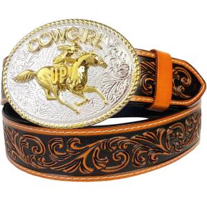 imageTOPACC Genuine Leather Western Belts for Womens Mens Cowboy Cowgirl Belts For Jeans Pants Rodeo OutfitGenuine Leather05