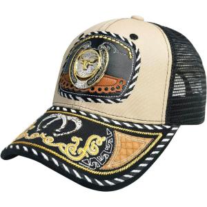 imageTOPACC Western Trucker Hat for Men Women Vintage Cowboy Country Hats Cute Baseball Cap for Western OutfitD Beige