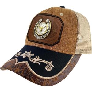 imageTOPACC Western Trucker Hat for Men Women Vintage Cowboy Country Hats Cute Baseball Cap for Western OutfitD Brown