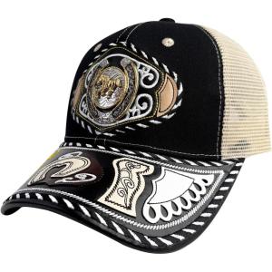 imageTOPACC Western Trucker Hat for Men Women Vintage Cowboy Country Hats Cute Baseball Cap for Western OutfitF Black