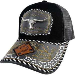 imageTOPACC Western Trucker Hat for Men Women Vintage Cowboy Country Hats Cute Baseball Cap for Western OutfitGrey C