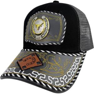 imageTOPACC Western Trucker Hat for Men Women Vintage Cowboy Country Hats Cute Baseball Cap for Western OutfitGrey D