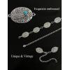 imageTOPACC Concho belts for Women Western Metal Cowgirl Boho Chain Belt for Dresses Jeans Country Concert OutfitFsilver