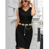 imageTOPACC Cowgirl Belts for Women Western Chain Belt Metal Concho Belt for Dresses Jeans Country Concert OutfitCgold